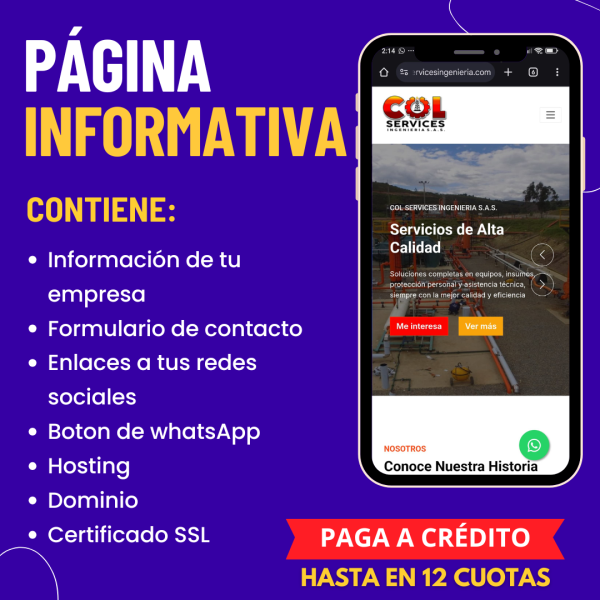 Landing Page Corporativa o Informativa